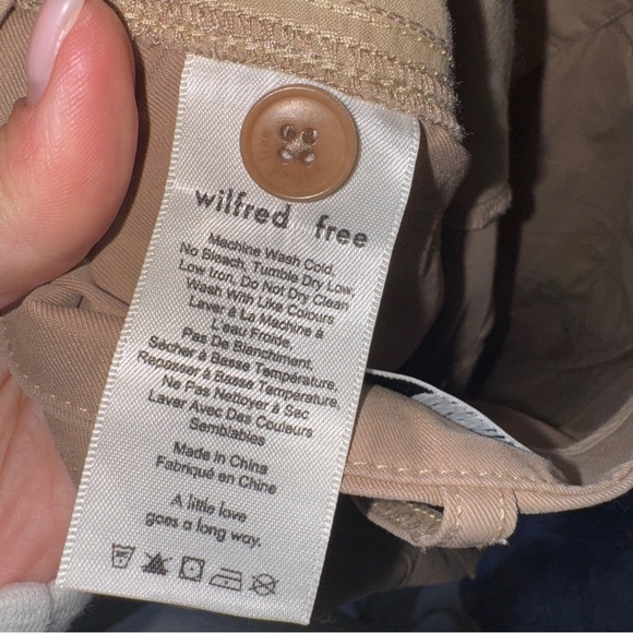 Aritzia Wilfred Free Day Off Pants Beige Tan Womens 00 - Picture 7 of 8